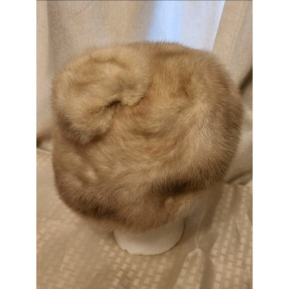 Vintage Mink Fur Hat Brown 22 in Circumference Classic Winter Wear - Picture 4 of 8